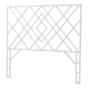 bali & pari Lavali Bohemian White Rattan Queen Size Standalone Headboard
